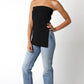 Split Decision | Ribbed Split Hem Tube Top