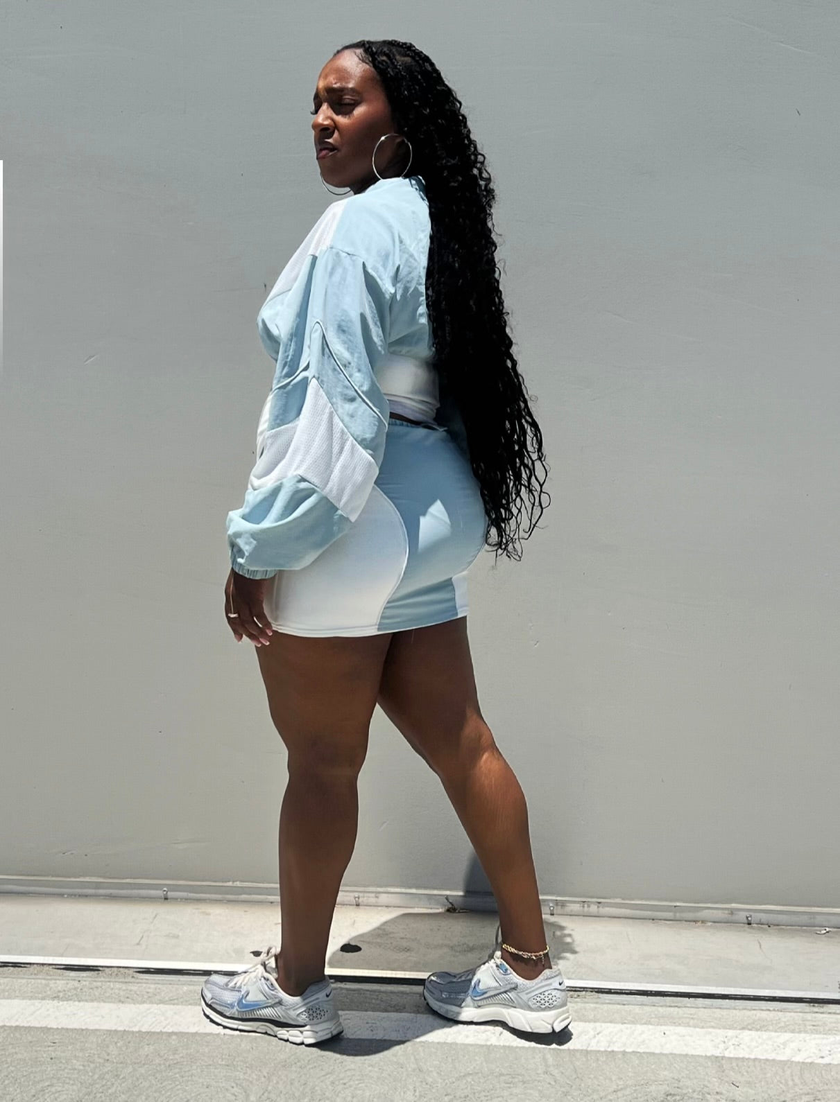 Running Errands | Nylon Mesh Skirt Set