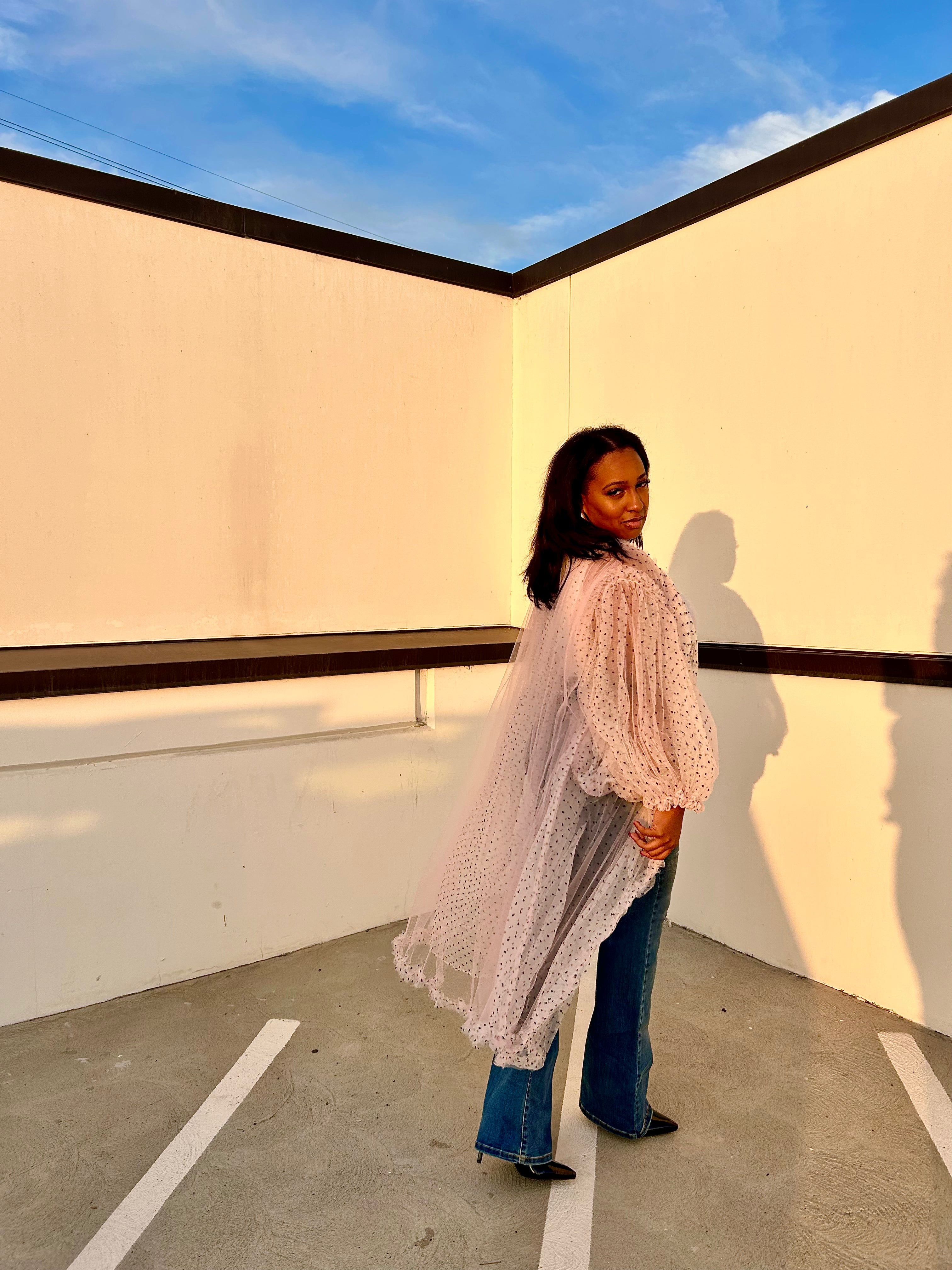 In Your Dreams | Sheer Polka Cardigan