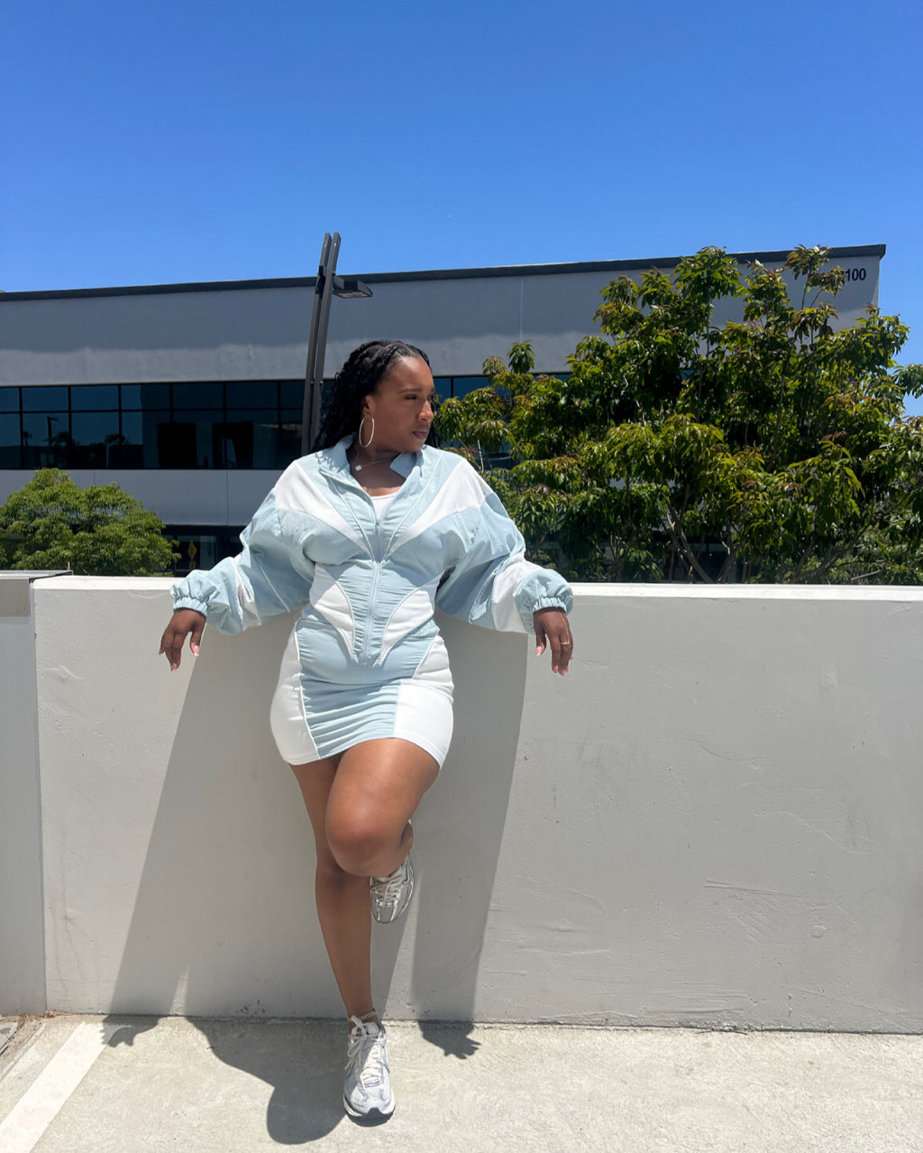 Running Errands | Nylon Mesh Skirt Set