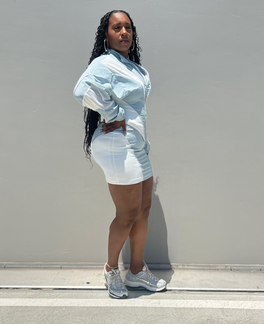 Running Errands | Nylon Mesh Skirt Set