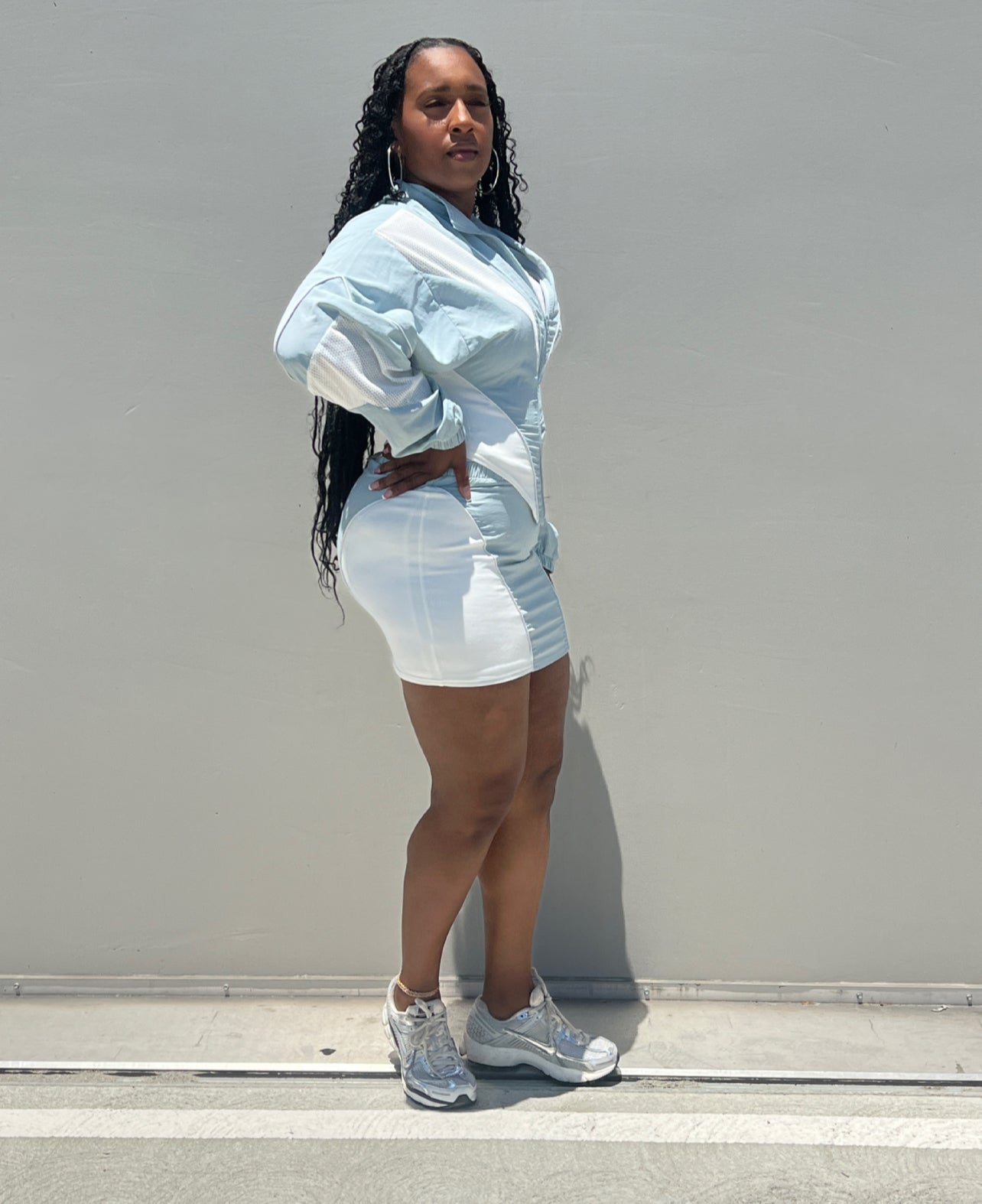Running Errands | Nylon Mesh Skirt Set