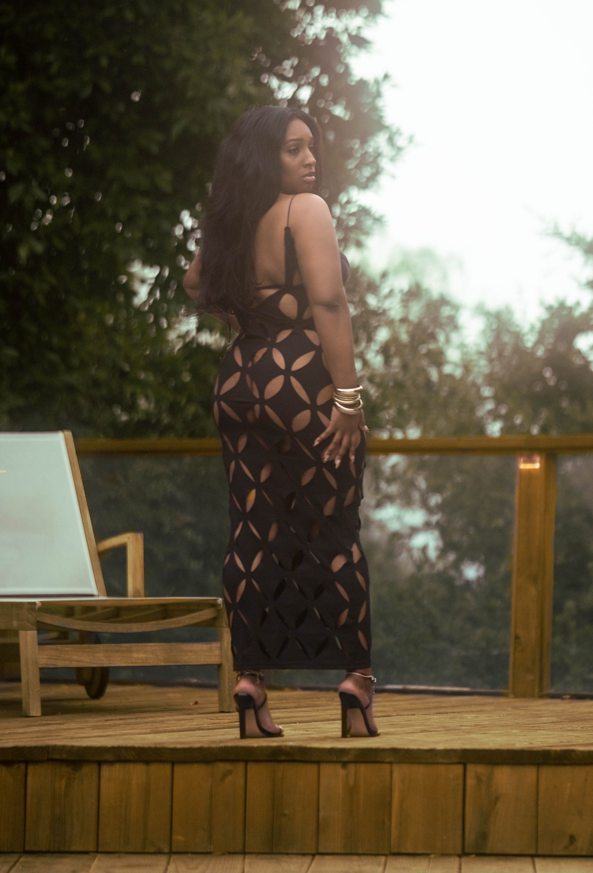 Diamond Cuts | Cut Out Maxi Dress
