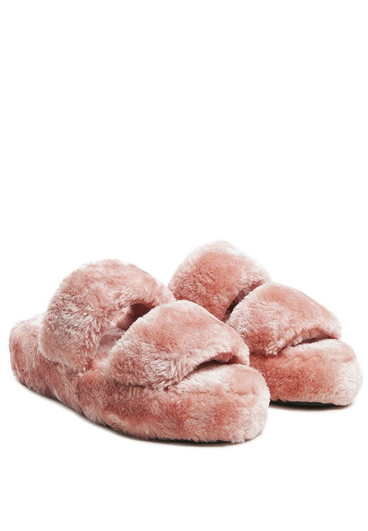 SMOOTHIE | FUR SLIP-ON FLATS