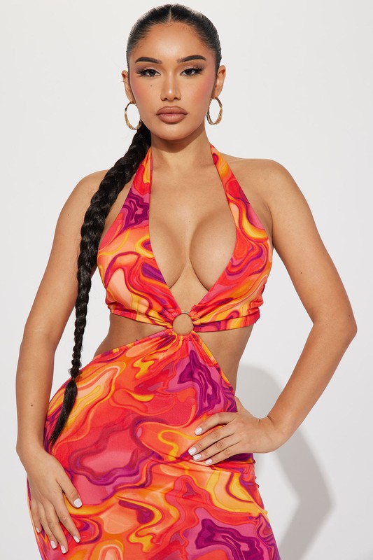 To Dye For | Halter Backless Maxi Dress